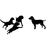 Sticker troupe de chien