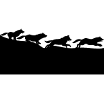 Sticker troupe de loups
