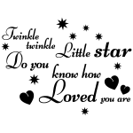Sticker twinkle little star