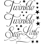 Sticker twinkle, twinkle, little star