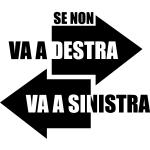 Sticker va a sinistra Sticker va a sinistra