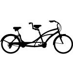 Sticker vélo à double siège Sticker vélo à double siège