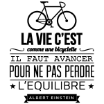 Sticker la vie c?est comme une bicyclette ? albert einstein