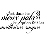 Sticker dans les vieux pots