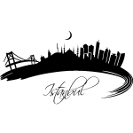 Sticker ville d'istambul