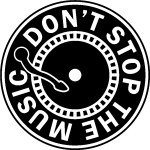 Sticker vinyle don't stop the music