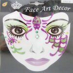 Sticker pour visage araigne verte et violette