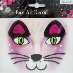 Sticker pour visage chat rose fuschia