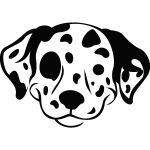 Sticker visage dalmatien Sticker visage dalmatien