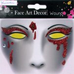 Sticker pour visage decor sang