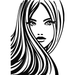 Sticker visage de jeune fille 1