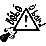 Sticker pour voiture attention bb  bord