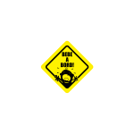 Sticker voiture bb  bord qui pleure