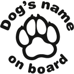 Sticker voiture chien  bord