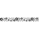 Sticker voiture fleurs frise Sticker voiture fleurs frise