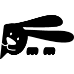 Sticker pour voiture lapin