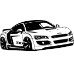 Sticker voiture de sport