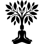 Sticker yoga dans la nature