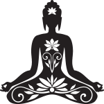 Sticker zen bouddha assis Sticker zen bouddha assis