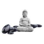 Sticker zen bouddha et cailloux Sticker zen bouddha et cailloux