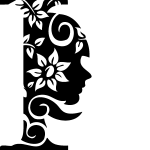 Tte de femme en fleur