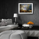 Vinyle adhésif protecteur - effet bois noir - 60 x 200 cm Vinyle adhésif protecteur - effet bois noir - 60 x 200 cm