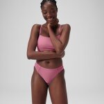 Bas de bikini classique uni femme rose