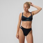 Bas de bikini femme flu3nte logo elastic taille haute noir