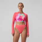 Bas de bikini femme flu3nte solid taille haute corail