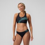 Bikini femme placement noir / turquoise
