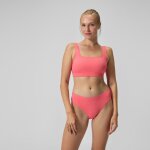 Bikini femme textur  dos en u deep corail