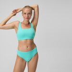 Bikini femme textur  dos en u deep turquoise