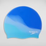 Bonnet de bain adulte en silicone multicolore bleu