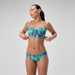 Ensemble bikini femme � bretelles fines r�glages imprim� turquoise / gris