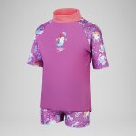 Ensemble fille avec haut rashguard  manches courtes digital pour filles rose kiki / violeta / caribe ...