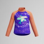 Ensemble rashguard b�b� fille learn to swim � manches courtes violet / orange