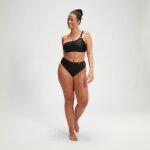 Haut de bikini asymtrique femme effet galbant noir