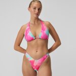 Haut de bikini femme flu3nte convertible imprim� rose / corail