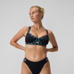 Haut de bikini femme flu3nte logo elastic noir