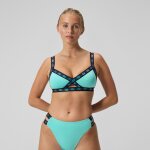 Haut de bikini femme flu3nte logo elastic turquoise