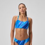 Haut de bikini femme imprim� bleu / sarcelle