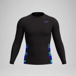 Haut rash endurance + splice, hommes, noir / bleu