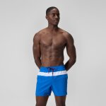 Jetstream short de bain  rayures colourblock 40 cm, hommes, bleu / blanc