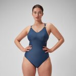 Maillot de bain 1 pice  bretelles shaping pour femmes bleu pica