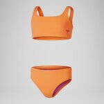Maillot de bain 2 pices fille matire texture pour filles nectarine