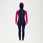 Maillot de bain 3 pices modesty fille bleu marine / rose