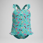 Maillot de bain b�b� fille learn to swim � bretelles fines turquoise