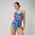 Maillot de bain femmes allover digital powerback pour femmes rouge sirne / bleu picton