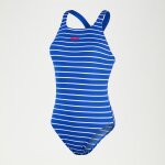 Maillot de bain femme eco endurance + printed medalist bleu / blanc