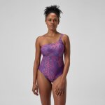 Maillot de bain femme effet galbant asymmetric rose / orange